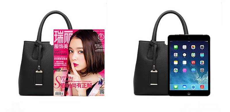 Phụ Nữ Da PU Túi Xách Nữ Lớn Túi Tote Nữ Vuông Đeo Vai Bolsas Mi Sắc Thời Trang Mới Túi Đeo Chéo - Ảnh 36