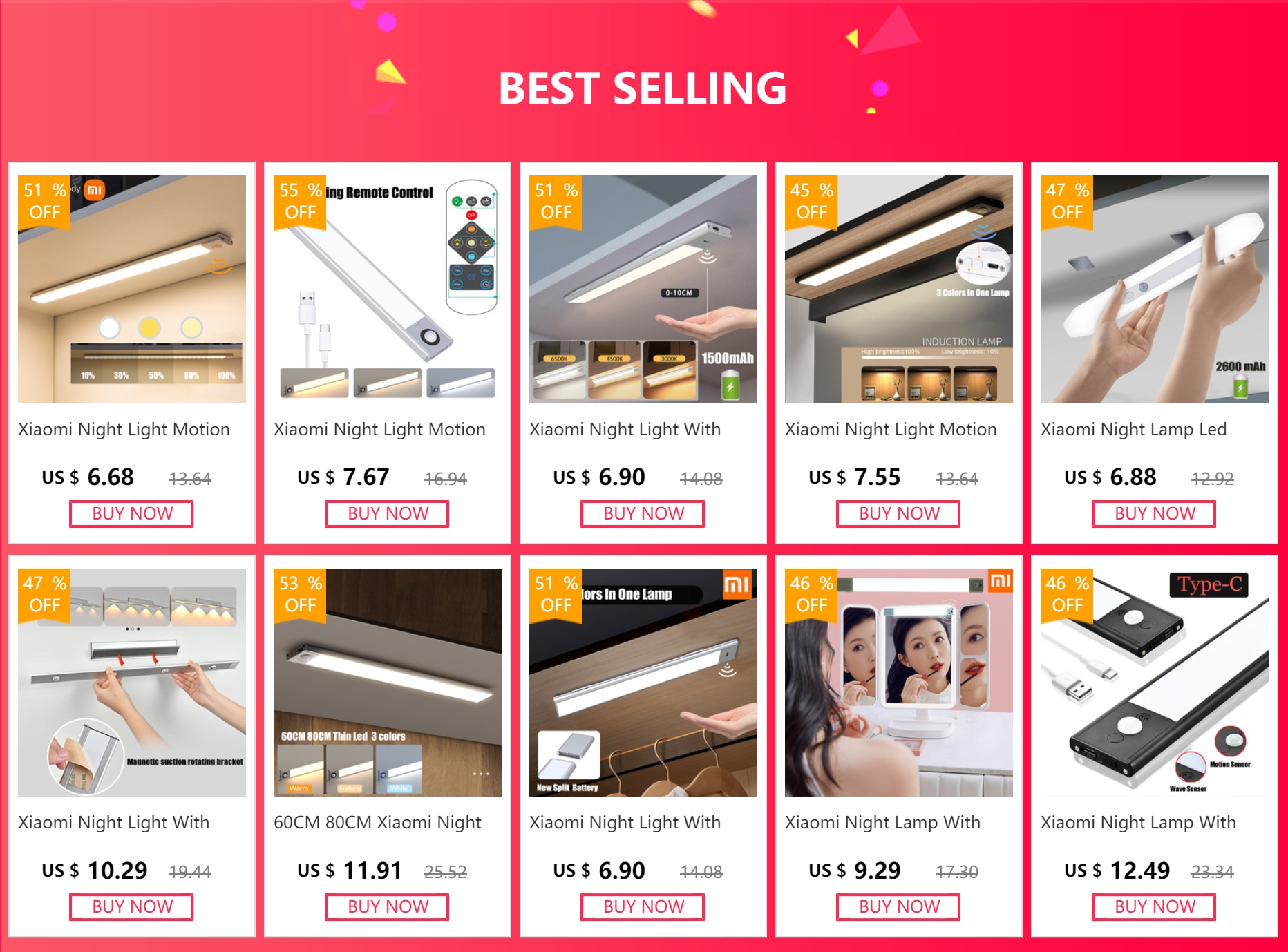 Xiaomi 야간 조명 모션 센서 무선 LED USB 충전식 벽 램프 3 색 디밍 야간 램프 장식 침실 캐비닛 - imaget 1 Xiaomi 야간 조명 모션 센서 무선 LED USB 충전식 벽 램프 3 색 디밍 야간 램프 장식 침실 캐비닛 - imaget 1