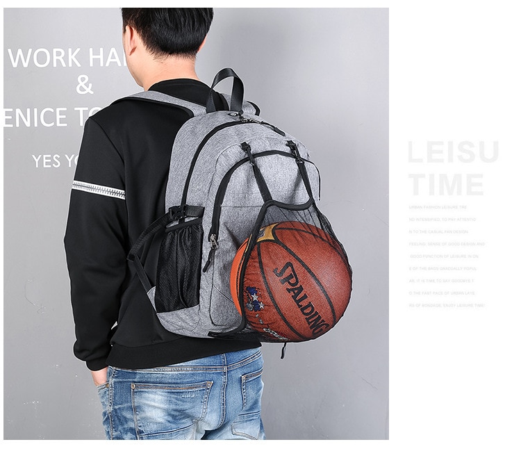 농구 가방 남자 배낭 USB 충전 스마트 배낭 방수 15.6 인치 컴퓨터 학생 Schoolbag - imaget 8