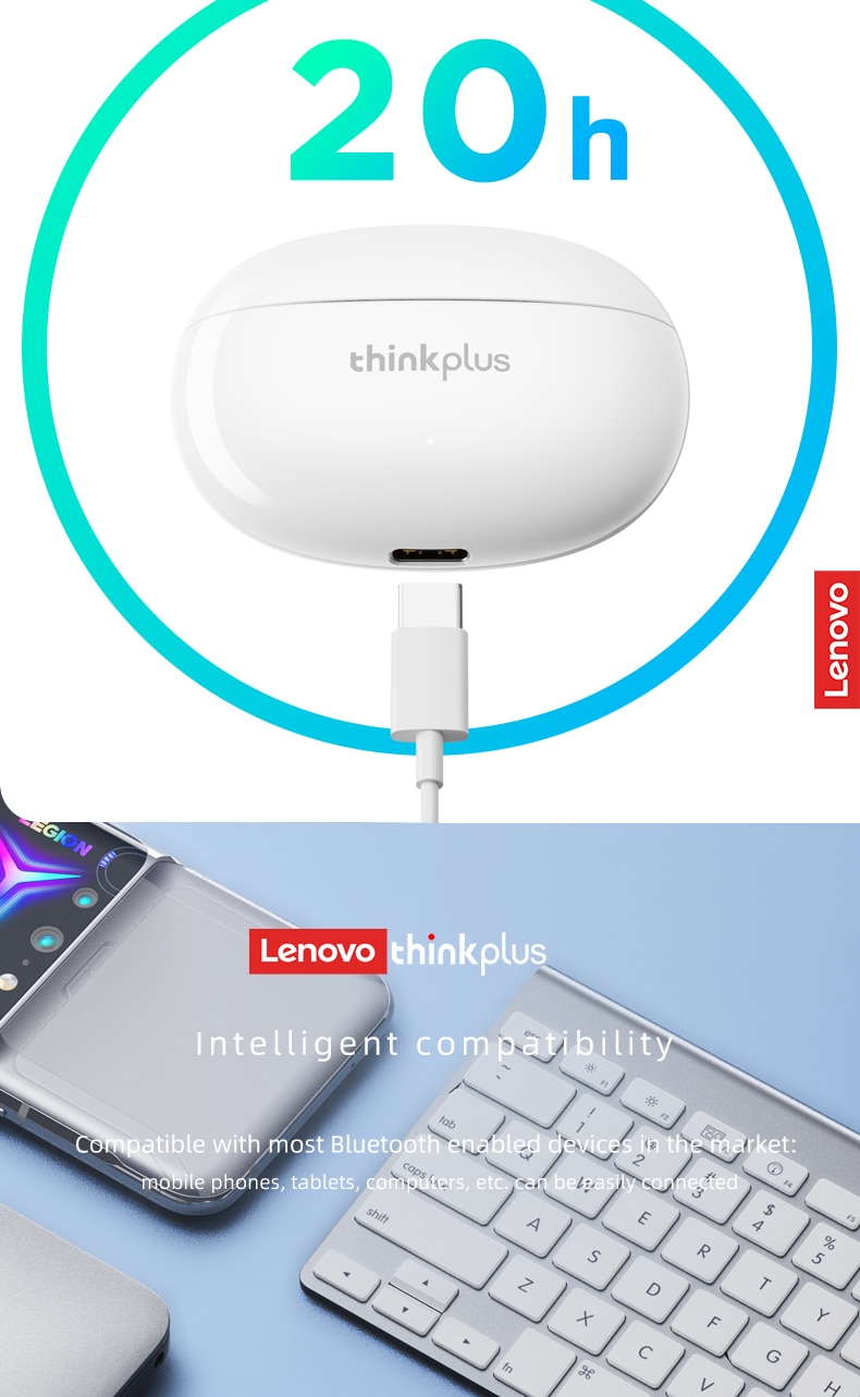 새로운 원본 lenovo xt88 tws 무선 이어폰 블루투스 5.3 듀얼 스테레오 소음 감소 저음 터치 컨트롤 긴 대기 헤드셋 - imaget 19 새로운 원본 lenovo xt88 tws 무선 이어폰 블루투스 5.3 듀얼 스테레오 소음 감소 저음 터치 컨트롤 긴 대기 헤드셋 - imaget 19