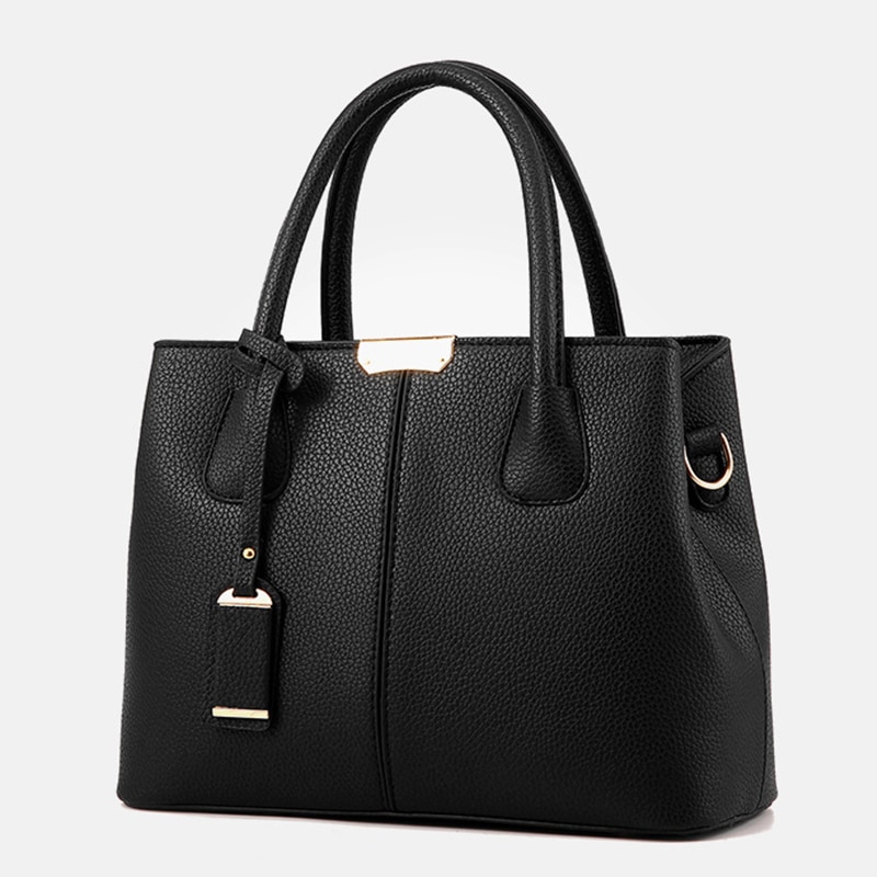 여성 PU 가죽 핸드백 숙녀 대형 토트 백 여성 스퀘어 숄더 백 Bolsas Femininas Sac 새로운 패션 크로스 바디 백