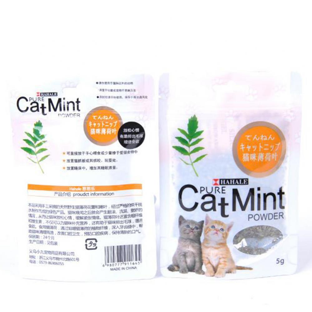 캣닢 5g/팩 고양이 박하 분말 천연 애완 동물 새끼 고양이 입 청소 맛 간식 - imaget 7