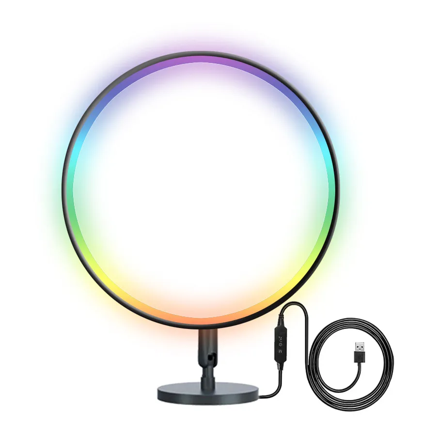 크리 에이 티브 스마트 네온 나이트 라이트 USB RGB 데스크탑 분위기 테이블 램프 블루투스 벽 램프 게임 룸 침실 장식에 적합