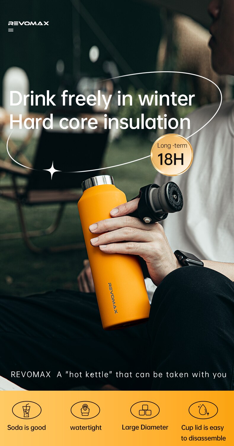 텀블러 Thermo Bottle 20oz 스테인레스 스틸 Thermal Cup 차갑고 뜨거운 진공 플라스크 체육관 유지 - imaget 1