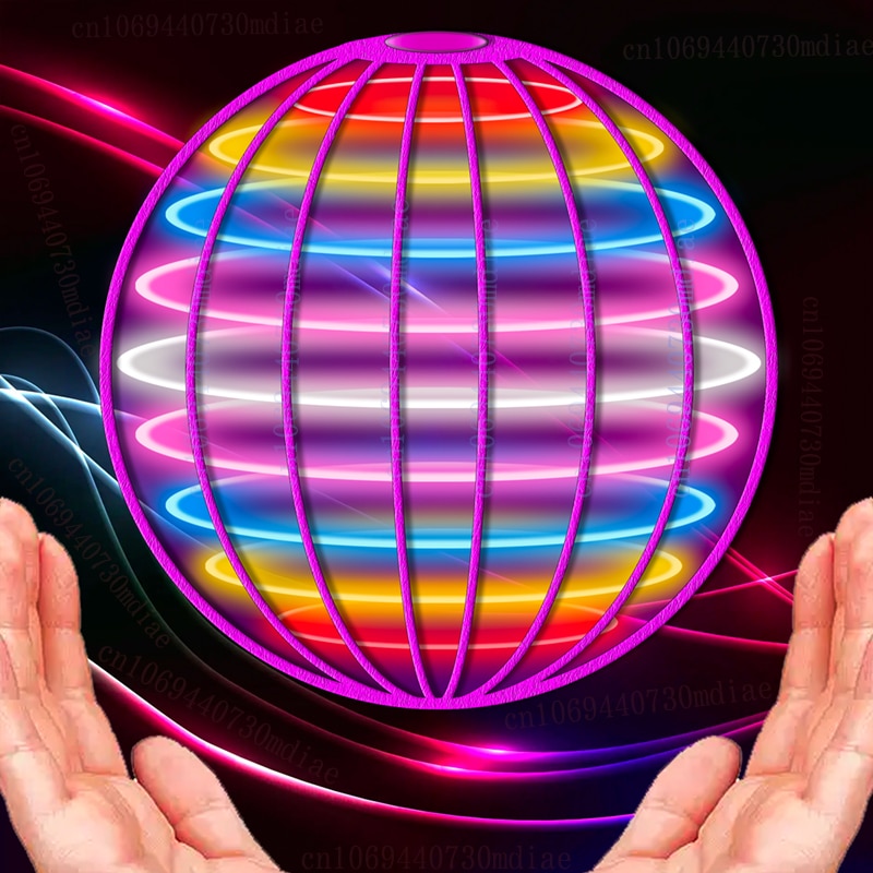 플라잉 볼 부메랑 Flyorb 매직 LED 조명 드론 호버 볼 플라이 노바 오브 플라잉 스피너 Fidget Toys 어린이 가족 선물 - imaget 5