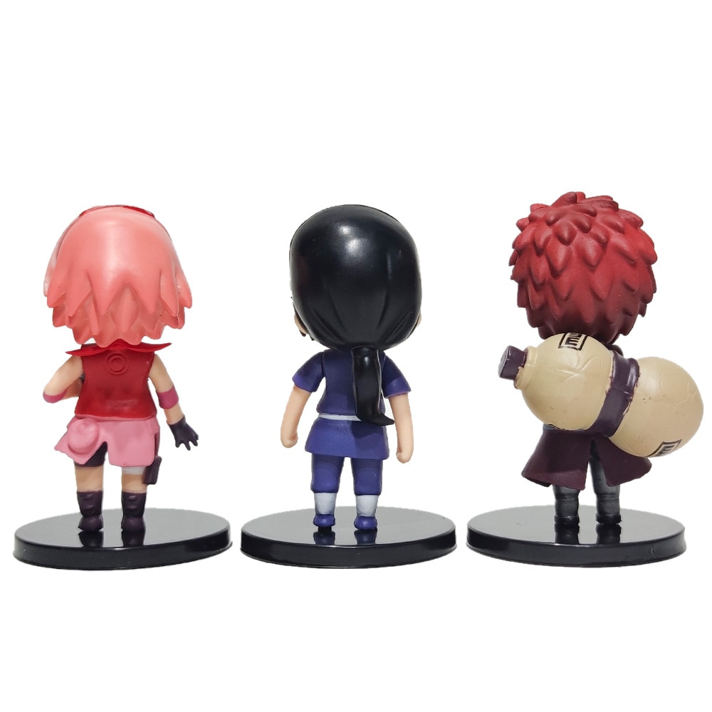 핫 12 개/대 애니메이션 나루토 Shippuden Hinata Sasuke Itachi Kakashi Gaara 애니메이션 피규어 Q 버전 PVC 피규어 장난감 인형 아이 선물 - imaget 13