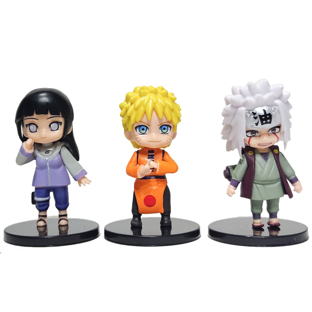 핫 12 개/대 애니메이션 나루토 Shippuden Hinata Sasuke Itachi Kakashi Gaara 애니메이션 피규어 Q 버전 PVC 피규어 장난감 인형 아이 선물 - imaget 9