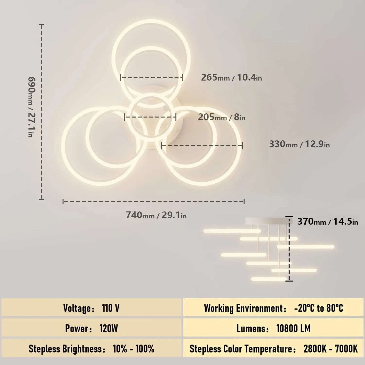 현대 Led 천장 조명기구 스마트 원격 무단 디밍 샹들리에 120W 천장 조명 거실 침실 다이닝 룸 현대 Led 천장 조명기구 스마트 원격 무단 디밍 샹들리에 120W 천장 조명 거실 침실 다이닝 룸