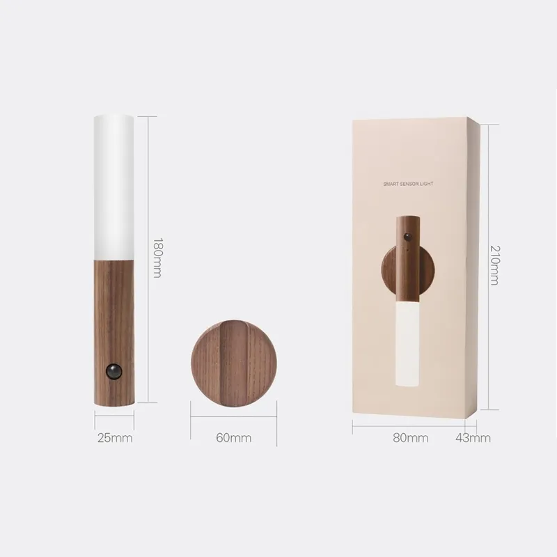 홈 무선 자기 벽걸이 복도 LED 조명 자동 센서 모션 램프